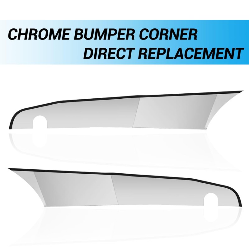 Chrome Front Bumper Corner Trim Driver Left Side Fit for
