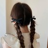 Zixui Ribbon Clip, Ribbon Rubber, Hair Pin, PU Leather, Bowknot,