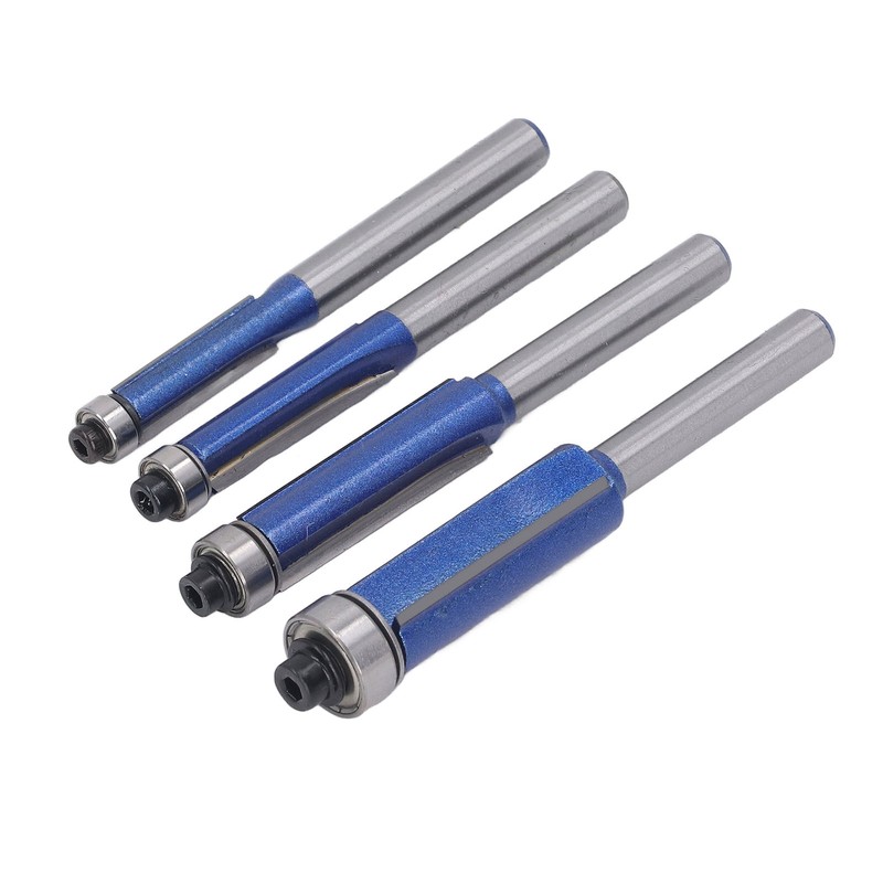 4 Pcs Flush Trim Router Bit 1/4 Shank Tungsten Steel