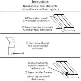 6" x 10" (7.5" x 11.75" Overall Size) Flat Black Victorian Register with Damper (HVAC Vent Cover)