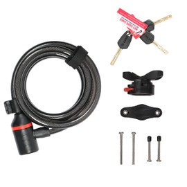 Zéfal Candado K-TRAZ C9 Cable Espiral 15x1850mm 3xLlaves 1xPorta-Candado Acero Gris 4916A