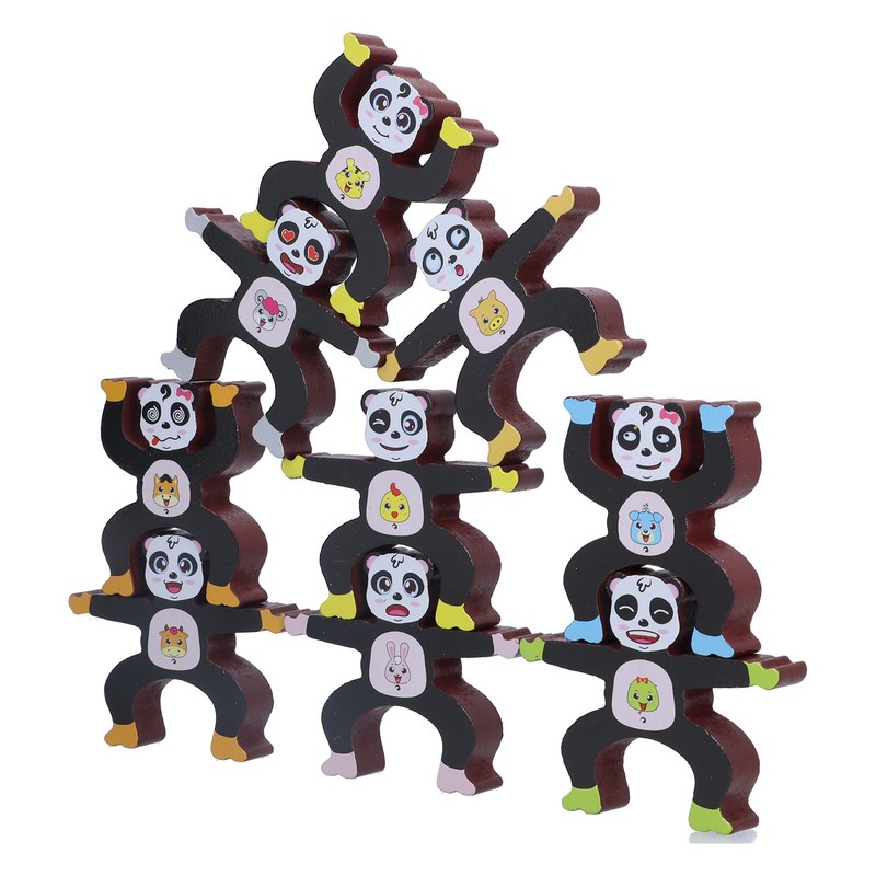 Wooden Stacking Games Toddler Children Interlock Balancing Blocks Educational ToyPanda