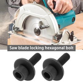 VGOL Pack of 4 266133-3 Hex Screws for Saw Blade Clamp M6 x 20 Metal Mounting Screw Accessories Compatible with Makita BSS611 DSS610 DSS611 Circular Saw, Black