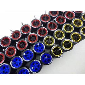 Samed Wheels 20 sets 5 bolt color mix 12mm with letter tire, Clearance #213