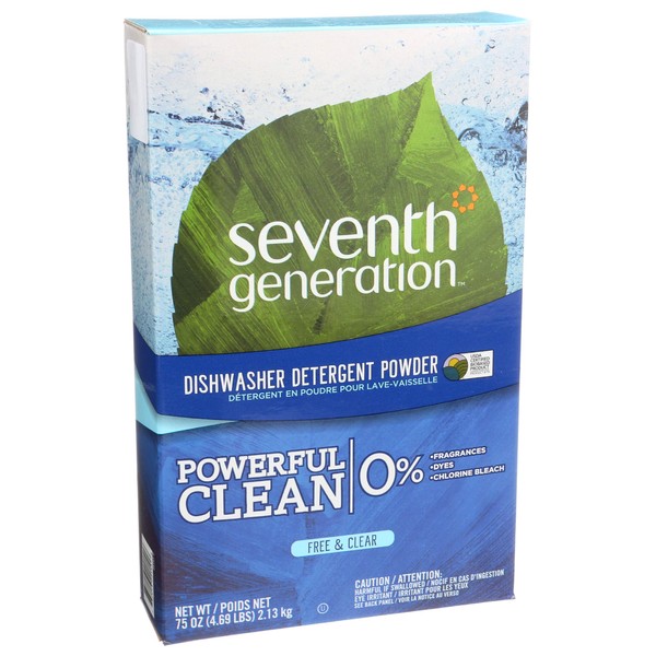 Seventh Generation Free and Clear Dishwasher Detergent Powder 75 oz