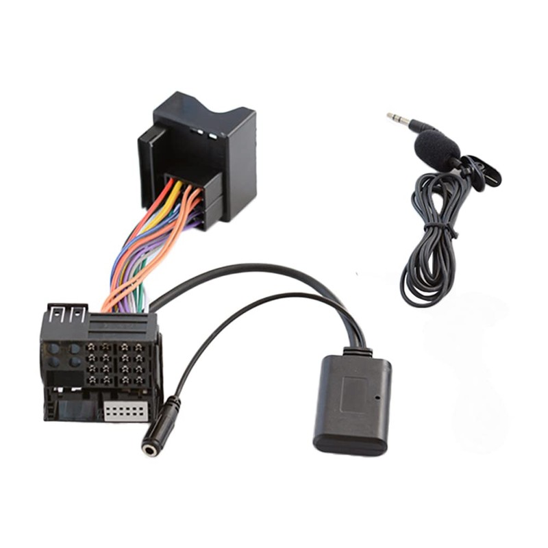 KACEPAR Bluetooth Audio AUX Cable Adapter with Microphone, 12-pin aux