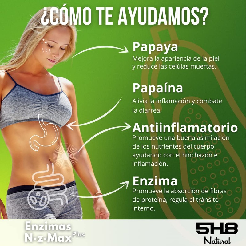 5H8 Nutrition NZ MAX PLUS | 120 Capsulas | Enzimas