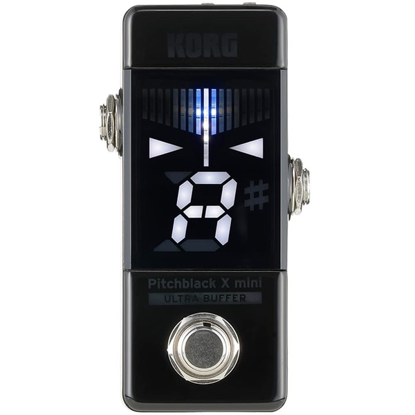 KORG PB-X-MINI Pitchblack X Mini Pedal Tuner for Guitar and Bass Compact, Space Saving, High Accuracy of ±0.1 Cent, Ultra Buffer, Equipped with Strobe Tuning