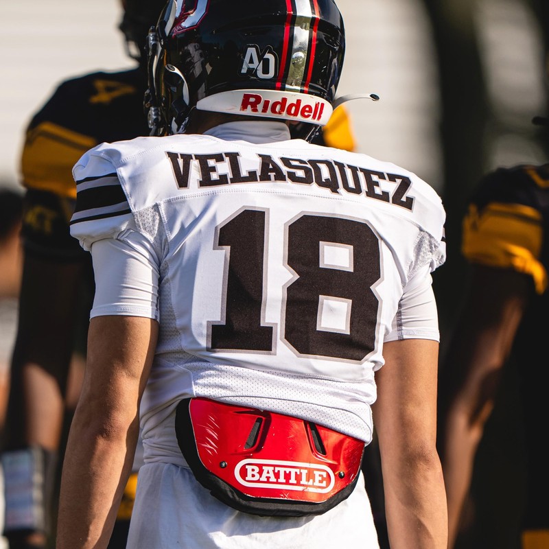 Battle Youth Chrome Football Back Bone Back Plate, Gold/Black Chrome