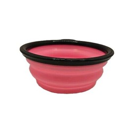 Unbranded Small PINK Portable Travel Collapsible Dog Bowl