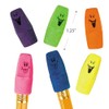 Bright Neon Funny Face Pencil Top Erasers - 1.25" (Pack