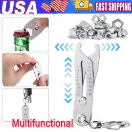 Unbranded Portable Precise Thread Size Checker Keychain Bolt Size Checker Keychain Manual