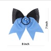 8 Inch Cheer Bows with Rhinestones, 2 Color Boutique Scrunchies,