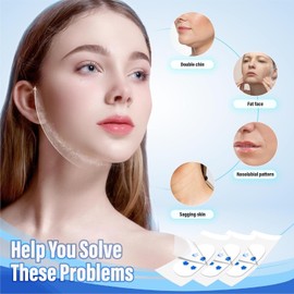 120 Piezas Face Lift Tape para Rostro, Invisible Lifting Facials Parche para Estiramiento, Etiqueta Estiramiento Facials para Cara para Reducir Las Arrugas Faciales de Doble Barbilla y La Piel Flácida