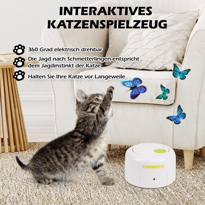 Pet Prime Automatic Cat Toy, Electronic Cat Toy, Cat Butterfly