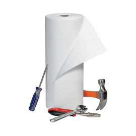 PIG Home Solutions Garage Oil Mat - 1 Roll - 15" x 50' Lightweight Mat Roll - Absorbs 3.5 gallons per Roll - PM50436