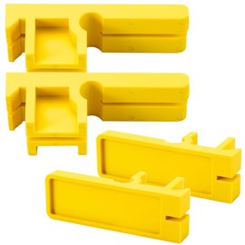 2 Pairs 4 Inch Line Blocks Masonry String Lines Concrete Blocks for Masonry Tools(Plastic,Yellow)