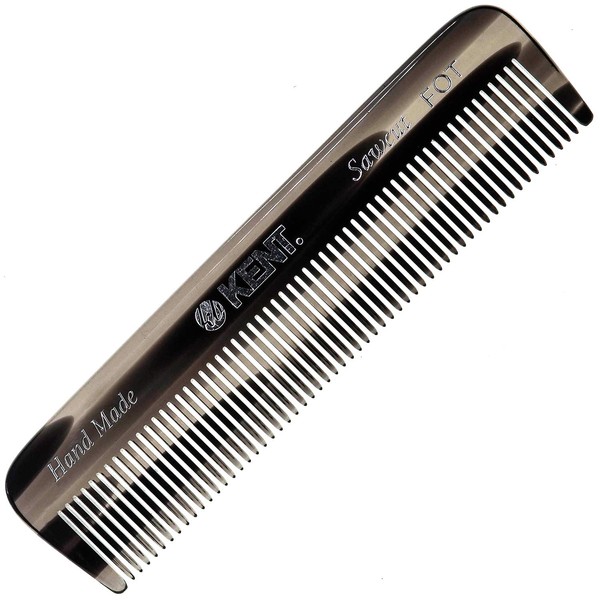 Kent FOT G Fine Tooth Comb Beard Comb - 4.5" Handmade Pocket Comb and Travel Comb Hair Comb for Men - Styling Comb Small Comb for Fine or Thinning Hair, Mustache and Beard Care and Hair Care Kent Comb