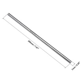 sourcing map 1pcs Round Steel Metal Rods, 7mm x 200mm High Speed Steel (HSS) Lathe Bar Stock Tool, for Shaft Gear Drill Lathes Boring Machine Turning Miniature DIY Craft