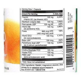 Swanson Balance B-100 Complex Alta Potencia 100caps Sfn