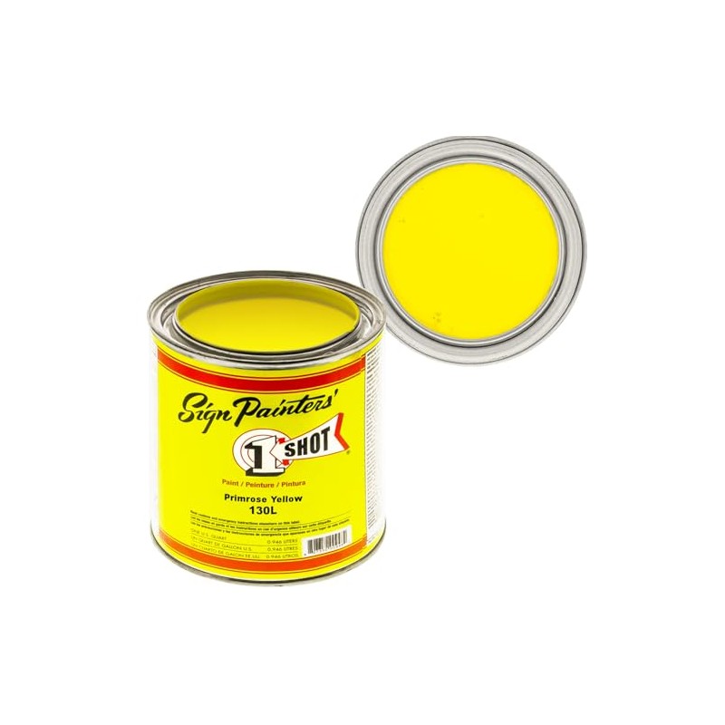 1 Shot 1 Quart PRIMROSE YELLOW Paint Lettering Enamel Pinstriping