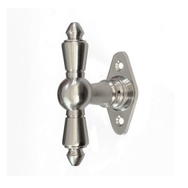 Antikas - Window olive in matt nickel-plated brass - window handle, cross handle - 9.8 x 6.5 cm.