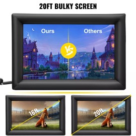 R&D Hardware Inflatable Movie Screen 20FT - Outdoor Projector Screen - 240 inch