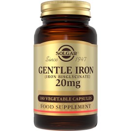 Solgar Gentle Iron 20 mg Vegan Capsules - Pack of 90 - Non-Constipating Iron Supplement - Supports Energy, Red Blood Cell Formation and Tiredness Reduction