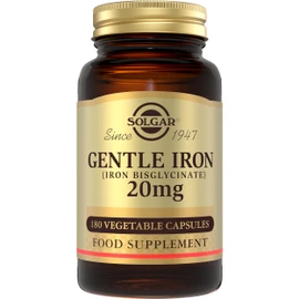 Solgar Gentle Iron 20 mg Vegan Capsules - Pack of 90 - Non-Constipating Iron Supplement - Supports Energy, Red Blood Cell Formation and Tiredness Reduction