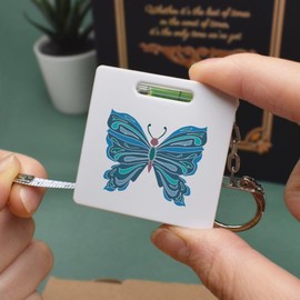 'Beautiful Butterfly' Keyring Tape Measure/Spirit Level Tool (KM00041815)