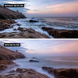 JJC 82mm Variable Neutral Density Filter ND2 to ND400, Slim Fader ND Filter for Canon EF 24-70mm f/2.8, EF 16-35mm f/2.8, Sony FE 16-35mm f/2.8, Nikon 24-70mm f/2.8 & More with 82mm Thread