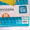 Pen + Gear 5-Tab Clear Insert Dividers with Customizable Tabs