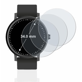 BROTECT 6 x Anti-Glare Protective Films Compatible with Wristwatches (Circular Diameter 34 mm) Matte Anti-Reflective Anti-Fingerprint