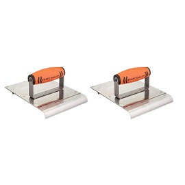 Kraft Tool Co. CF046PF 6 in. x 8 in. Stainless Steel Hand Groover/Edger with Proform Handle, 2-Pack