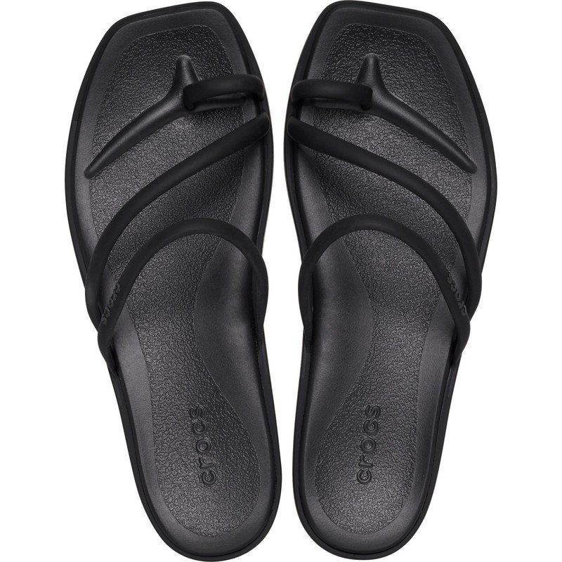 Crocs Women's Miami Toe Loop Sandal Black, 10