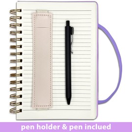 DWIYITTN DWIYITTN Lined Spiral Journal for Women, 160 Pages, Girls Notebook for Writing, A5 Travel Kid Diary with Pen Holder & Pen, Purple Hardcover, 5.7"x 8.27"