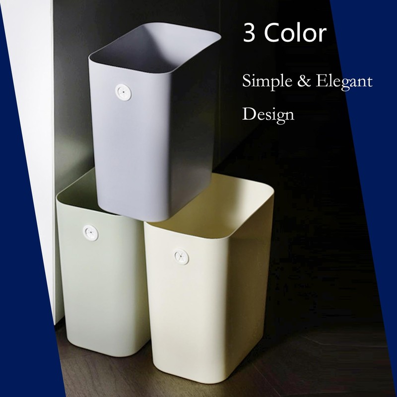 Halyuhn Rectanglar Small Trash Can 3 Pack, 3 Gallon/12 L