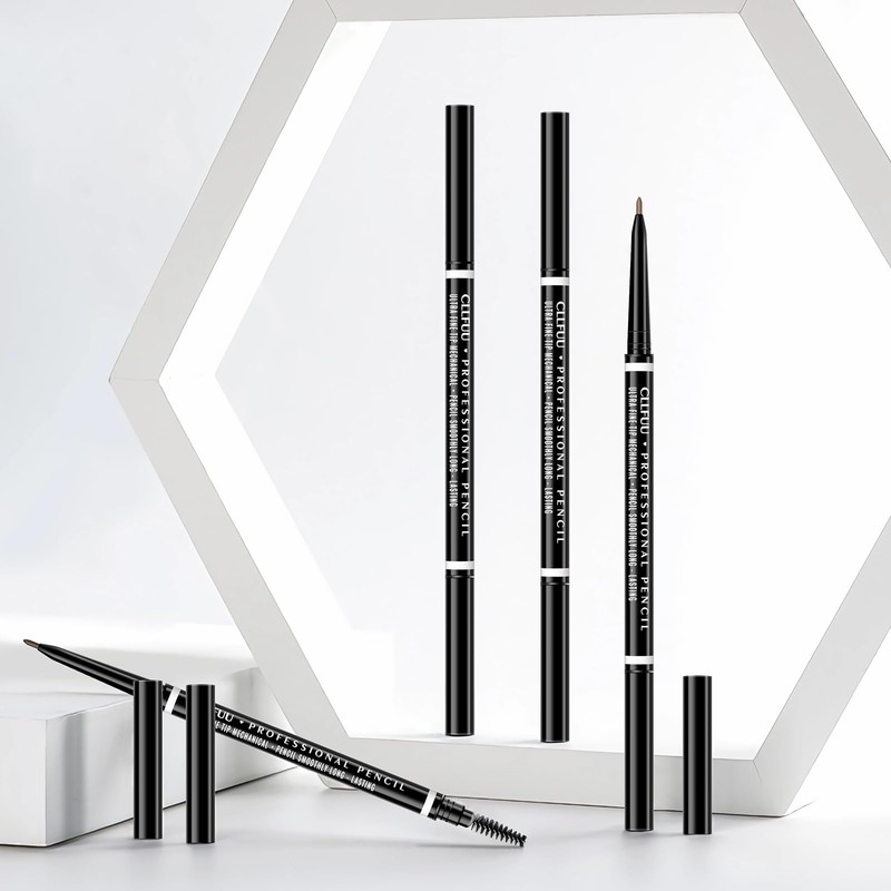 Brow Pencil, 2 Pcs Waterproof Precision Taupe Eyebrow Pencil Defines,