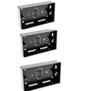 Surface Mounted Electrical pattress Box, Double Installation, Black 2 Gang