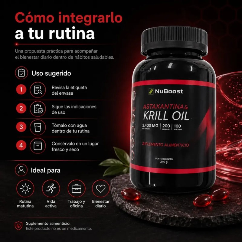 Aceite De Krill 200 Cápsulas Omega 3 Apoyo Nutricional