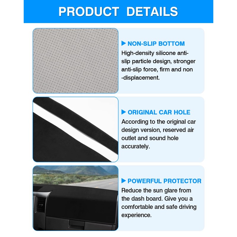 Autorder Dashboard Cover Mat for 2004-2012 Nissan Titan Accessories Dash