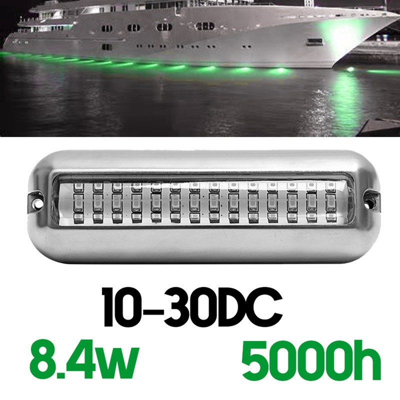 LED Boat Light, 42 LEDs Waterproof 316 Stainless Steel Underwater