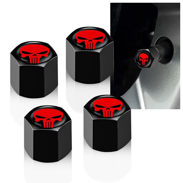 Sumjig 4 PCS Car Tire Valve Cap, 0.5" x 0.49"