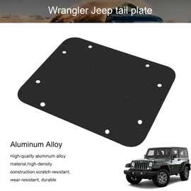 RESTBONE Spare Tire Carrier Filler Plate Tailgate Vent Plate Cover with 8 Bolts and 3 Tailgate Durable Rubber Plugs Set Compatible with 2007-2018 Jeep Wrangler JK & JKU