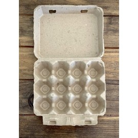 "Vintage Egg Cartons for 12 Large Eggs – Classic 3x4 Layout – Durable Recycled Cardboard – Farmhouse Style – Eco-Friendly Packaging - Tan 25 Pack