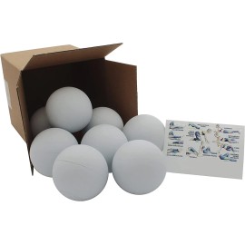 8ct Box Lacrosse Balls Very Firm - Practice or Yoga Massage, White Yellow Orange