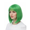 YOROSTAR Green Straight Bob Wig With Bangs - Short Green