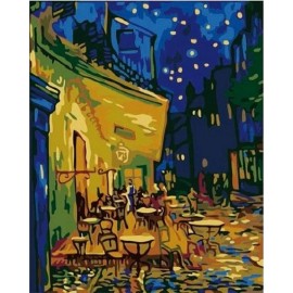 My Paint by Numbers USA - DIY Paint by Number Kit Acrylic Painting Home Decor - Cafe Terrace