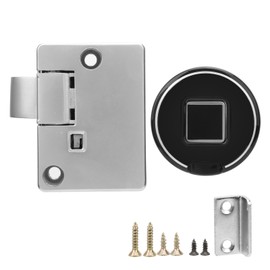 Fingerprint Cabinet Lock Kit Biometric Keyless Locking Anti‑Theft Low Battery Alert USB Rechargeable