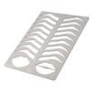 Sonew Eyebrow Lip Stencil, Brushed Silver, Thickened, Stainless Steel, Reusable